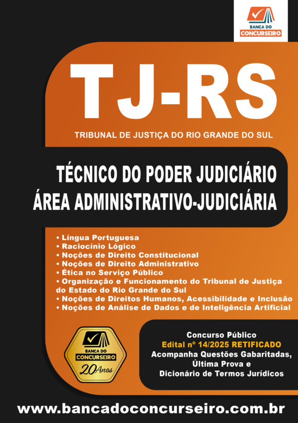 Apostila TJ-RS - Técnico do Poder Judiciário - Área Administrativo-Judiciária