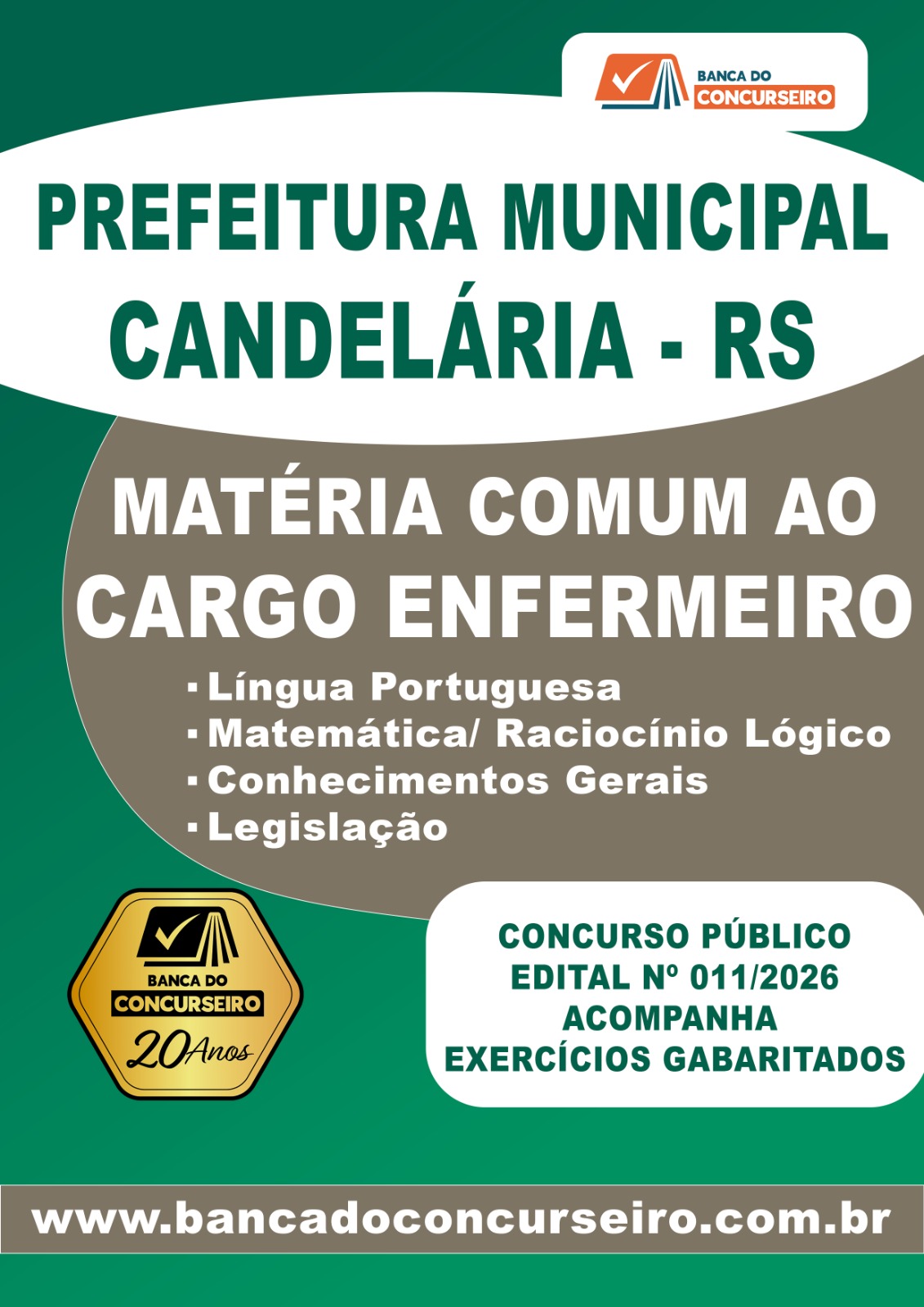 Apostila Concurso Prefeitura Municipal de Candelária/ RS – Comum Cargo de Enfermeiro-Edital 2026